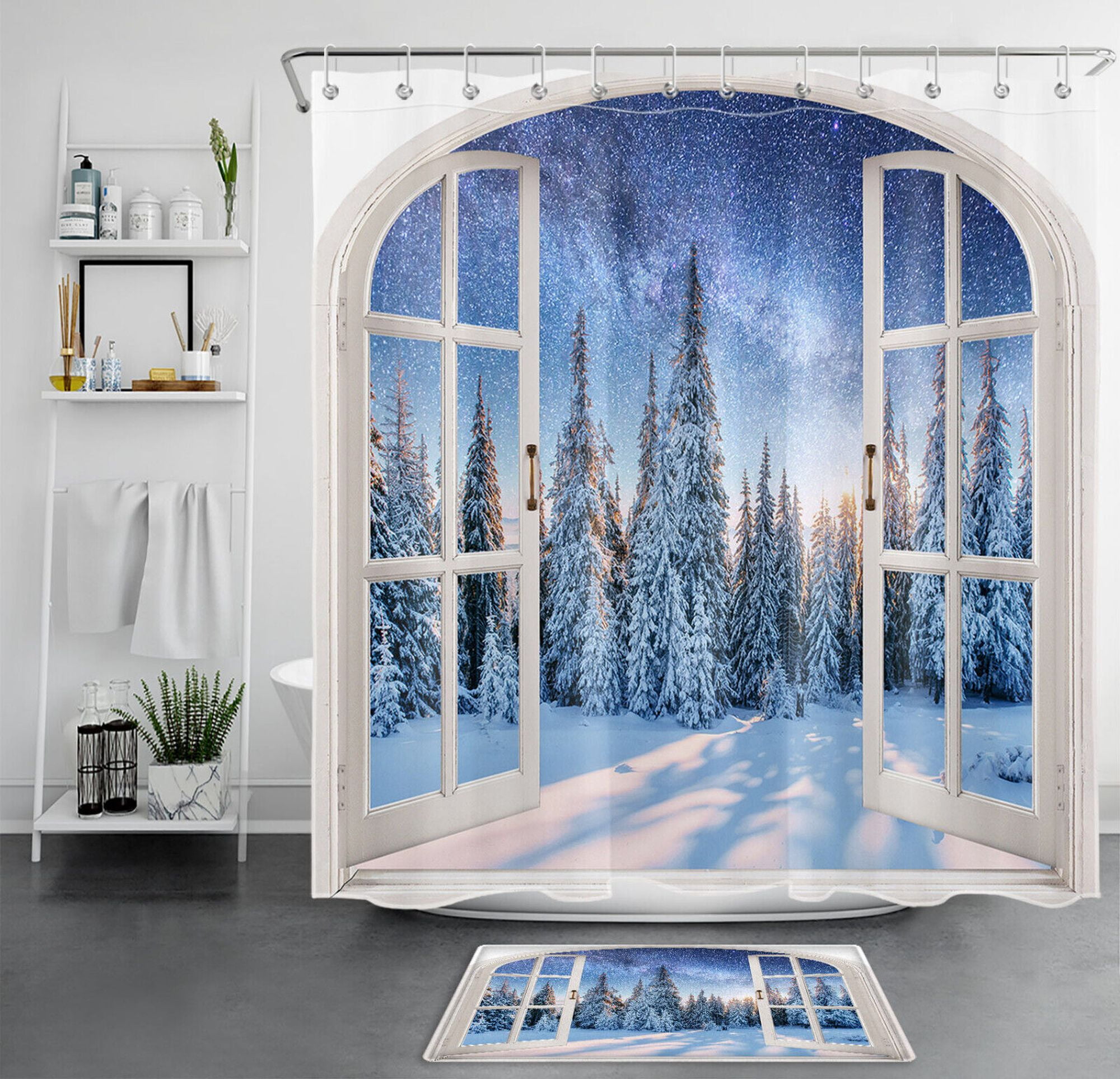 Winter Wonderland Shower Curtain Create a Frosty Delight in Your