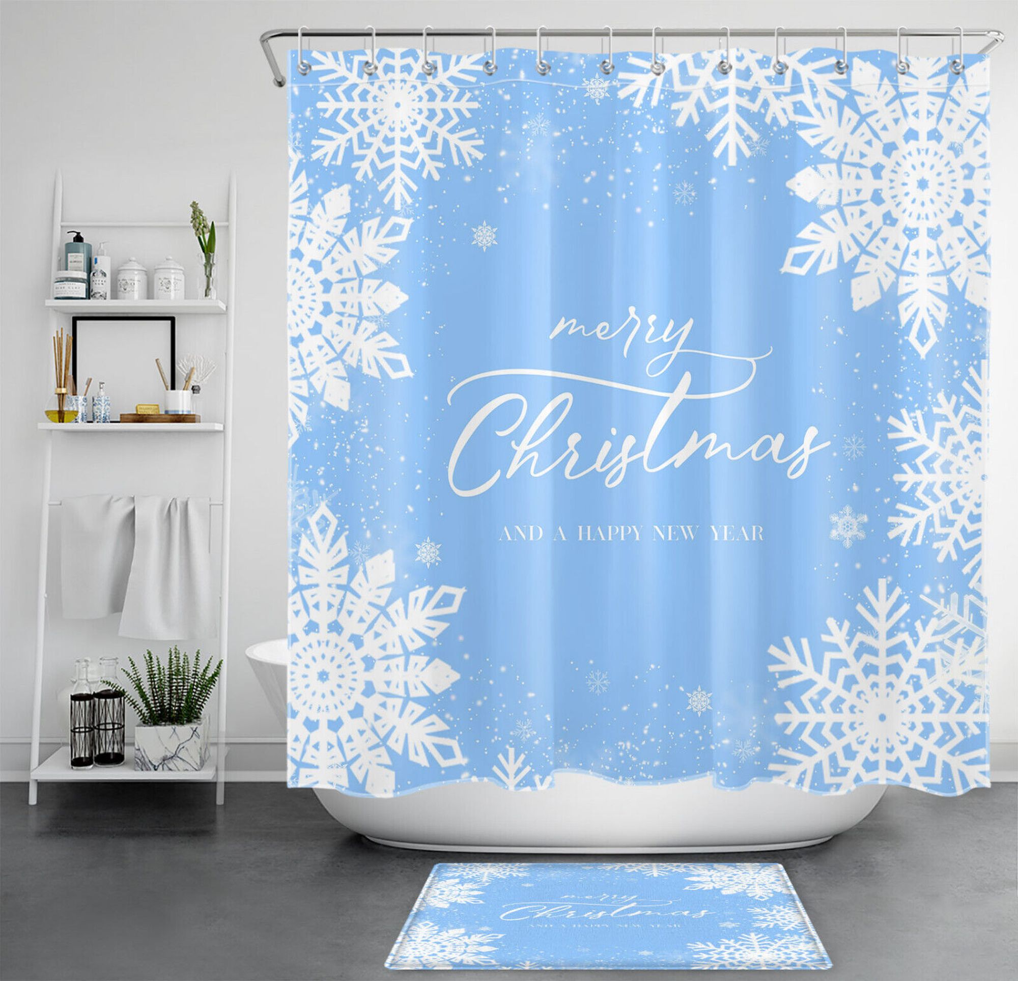 Winter Wonderland Shower Curtain Transform Your Bathroom into a Festive Frosty Retreat