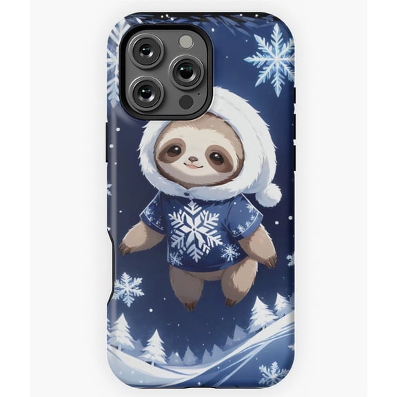 Winter Wonderland Sloth Adventure Case for iPhone 17 16 15 14 13 12 11 Pro Max