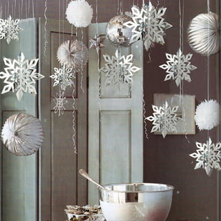 42Ct Winter Wonderland Decorations, Hanging Snowflake Decorations