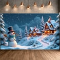 thumbnail image 1 of Winter Wonderland Snowman Banner Holiday Decoration Christmas Theme for Holiday Party Indoor Decoration Outdoor Celebration, 1 of 9