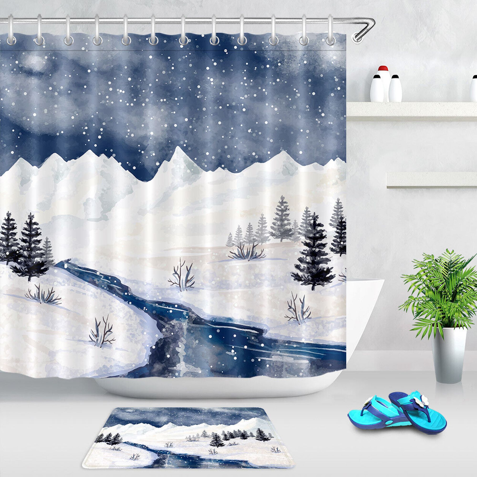 Winter Wonderland Transform Your Bathroom with a Snowy Mountain Shower