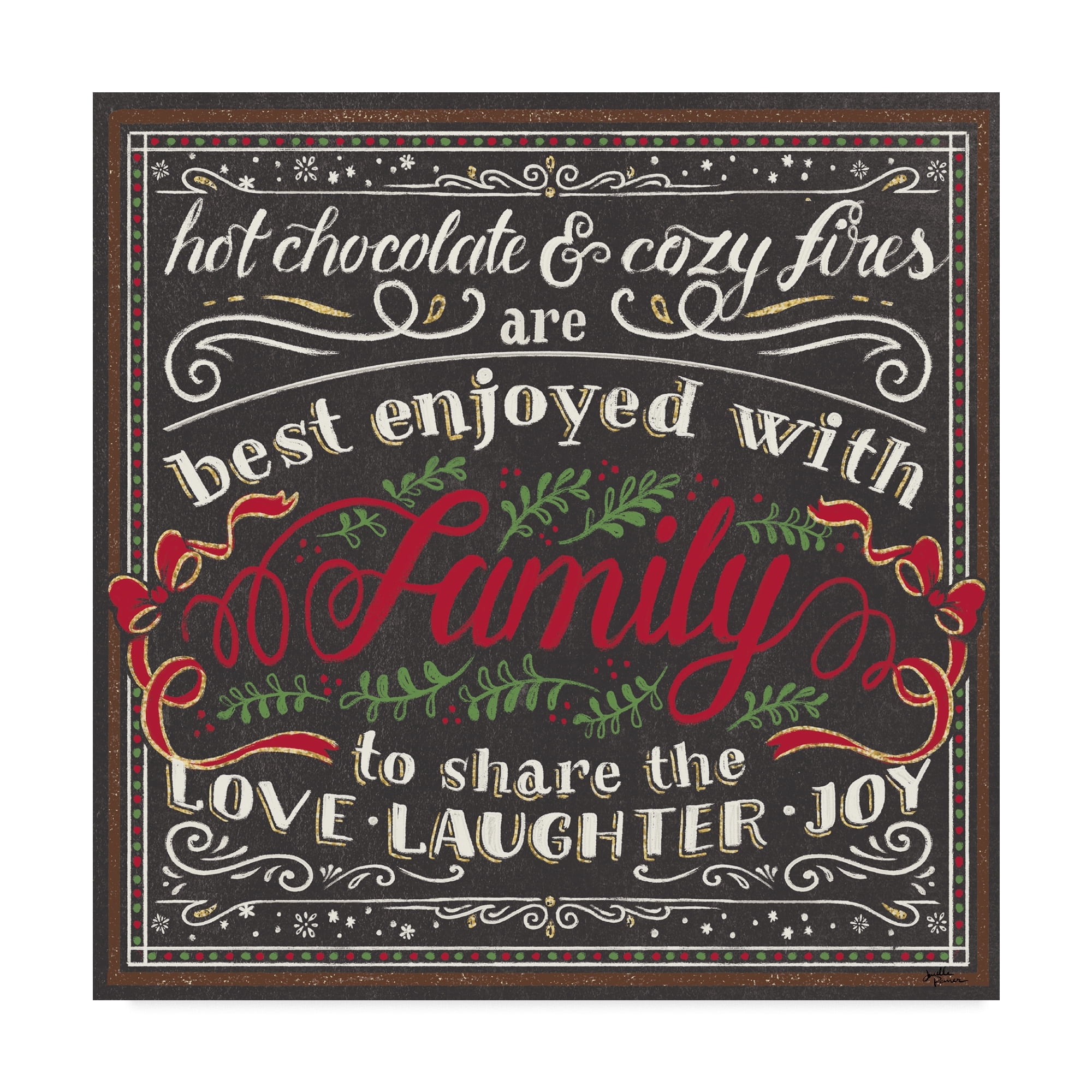 Winter Wonderland VII Brown Red' Canvas Art by Janelle Penner