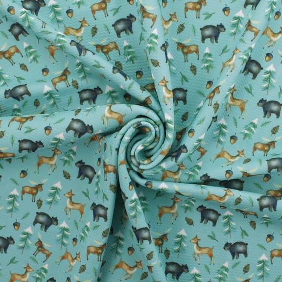 Winter Woodland Animals Bullet Fabric 6" Strip