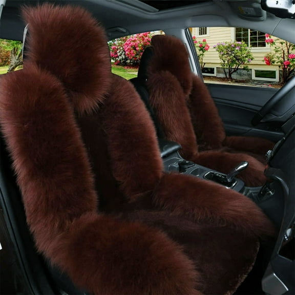 Winter Wool Car Seat Cushion, Furry Seat Cover, Plush Car Mat, Comfortable Seat Protector, Warm Cushion for Cars, SUV Seat Pad for Cold Weather
