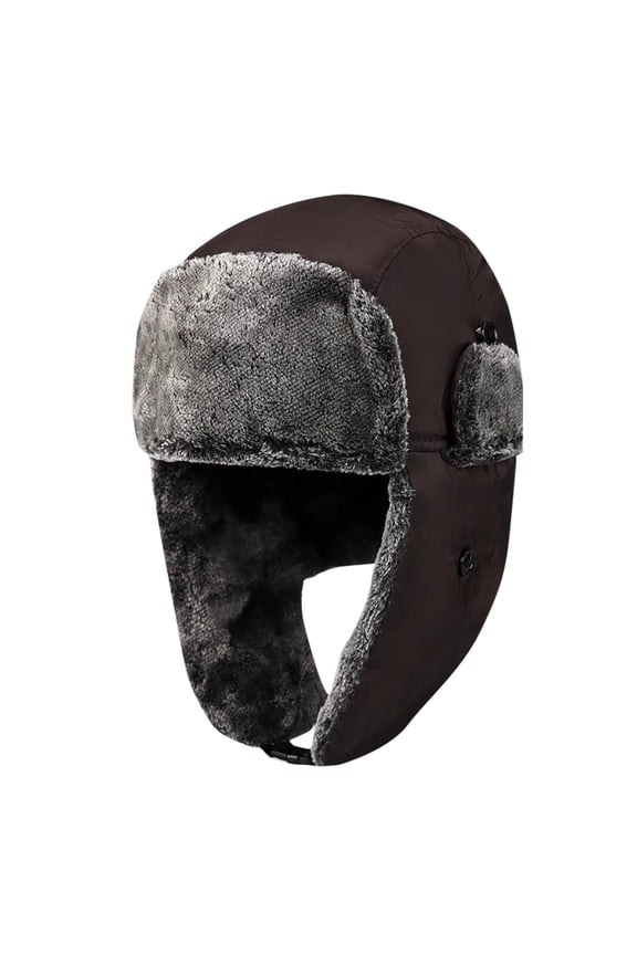 Winter Wool Ear Hat Women Warm Trapper Ushanka Cap Outdoor Ski Double Dime Hat Double H Hat Ear Caps Winter Extra Large Winter Hats for Men Trapper Women Limousine Hat Uncle Hat Cool Weather