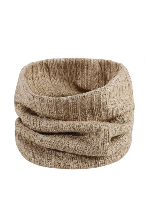 Winter Wool Knitted Neck Scarf Warm Neck Gaiter Unisex Thermal Snood Outdoor Windproof Protector