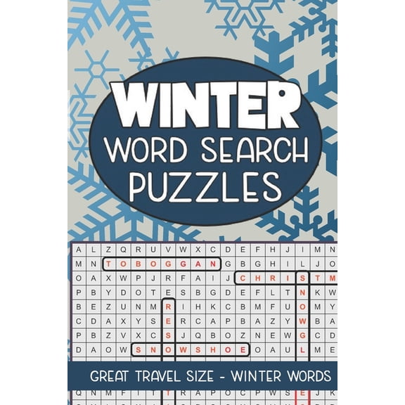 Winter Word Search Puzzles: Seek and Find Word Circle Puzzle Book Seasonal Activity Book for Kids and Adults, (Paperback)