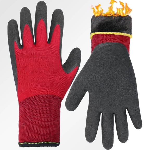 Winter Work Gloves, Freezer Gloves, Thermal Insulated, Super Grip
