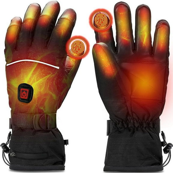 Winter Work Gloves, Rechargeable Waterproof Cut-Resistant Gloves Touch Screen Snow Ski Gloves