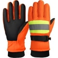 thumbnail image 1 of Winter Work Gloves with Reflective Strips, Thickened Fleece Lined Cold Proof and Windproof Gloves for Outdoor Jobs, Traffic Control, and Warehouse Work, 1 of 5
