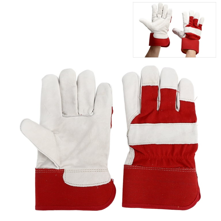 1Pair Red Working Glove For Women And Men Slip-proof Oil-resistant  Protective Gloves For Fishing