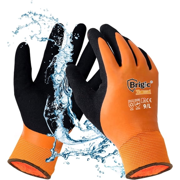 Winter Work Gloves for Men, Waterproof Work Gloves for Cold Weather, Insulated Freezer Gloves, Keep Working at 0/32