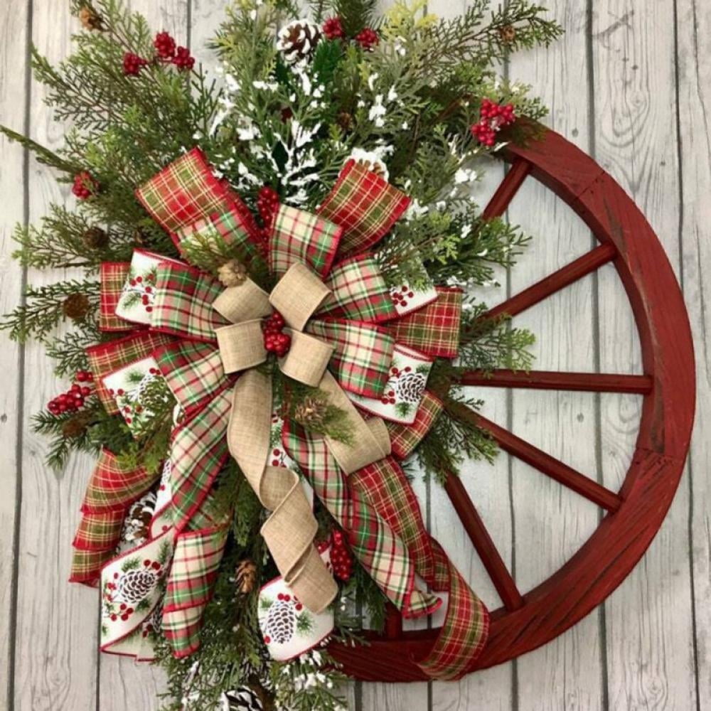 Winter Wreath Farmhouse Wagon Wheel Christmas Wreath For Front Door Winter Wreath Farmhouse Wagon Wheel Christmas Wreath Front Door Porch Outside Vintage Farmhouse Wall Decor Outdoor Red Wheels Wreaths Ribbon Bow Berr 8338ce56 5868 492a B9bf F47d60817b54.fc7513c14578d762b26d89fbc24c9664