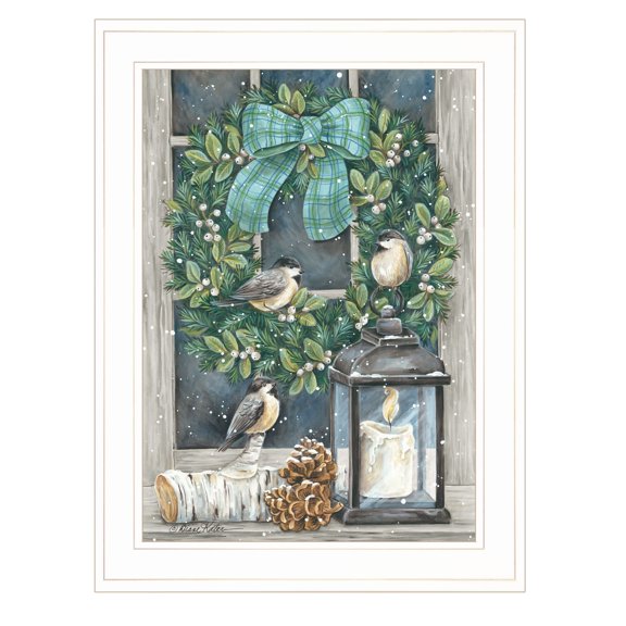 Winter Wreath by Diane Katter Print Wall Art Wood Multi-Color