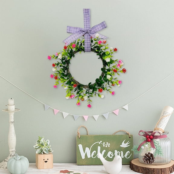 Winter Wreath for Front Door | Artificial Greenery with Frosted Berries & Gold Accents | 12-Inch Indoor Outdoor Holiday Decor Wall Hanging