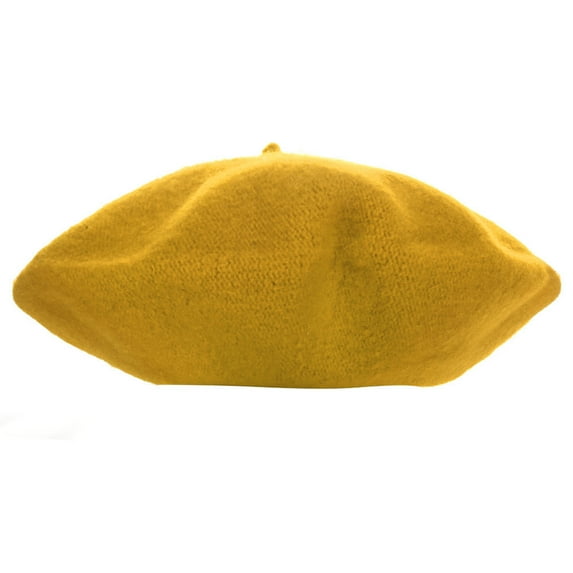 Winter Yellow Hat Kids Girls Beret Dome Baseball Caps
