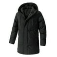 thumbnail image 1 of Winter Zipper Mid Long Hooded Warm Jacket, 1 of 5