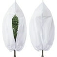thumbnail image 1 of Winter Zipper Plant Covers - Warm Plant Protection Cover Bags, Frost Cloth Blanket Protecting Fruit Tree Potted Plants from Freezing Animals Eating(120*180cm,White), 1 of 3