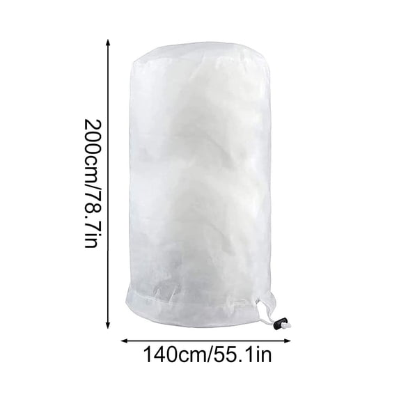 Winter Zipper Plant Covers - Warm Plant Protection Cover Bags, Frost Cloth Blanket Protecting Fruit Tree Potted Plants from Freezing Animals Eating(XL,White)