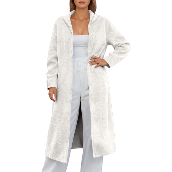 Winter clothing for women Fall/Winter Long Hooded Knit Cardigan – Stylish And Warm Outerwear With Pockets