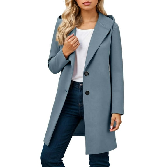 Winter clothing for women Plus Size Casual Winter Warm Long Hooded Overcoat Loose Fit Long Sleeve Daily Wear Solid Color Long Length Outerwear Jacket