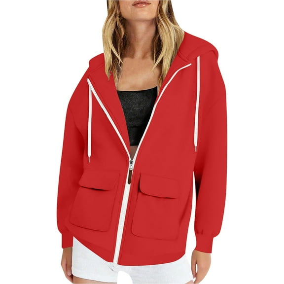 Winter clothing for women Plus Size Hooded Jacket For Zip Up Casual Outerwear Cozy Soft Warm Sportswear Long Sleeve Streetwear