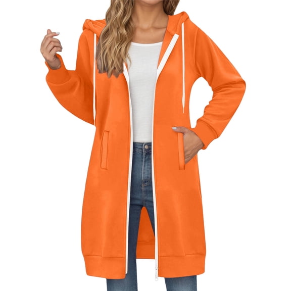 Winter clothing for women Plus Size Longline Hooded Sweatshirt For Casual Pullover With Drawstring And Pockets