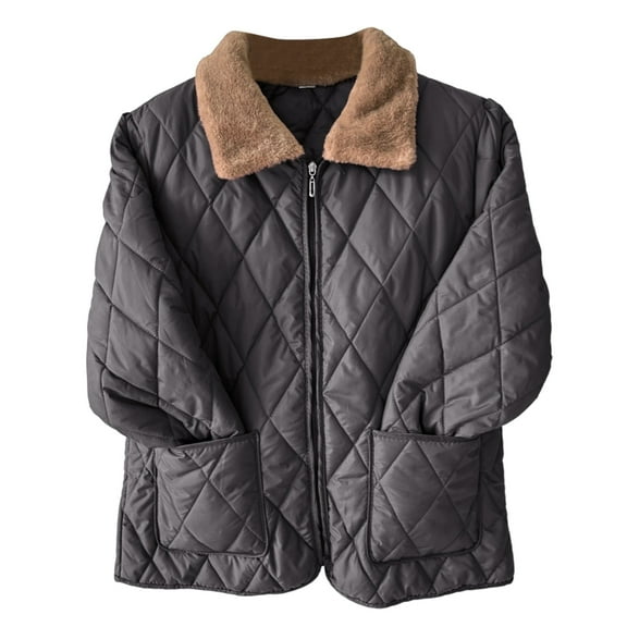 Winter clothing for women Plus Size Winter Coat Women Short Puffy Jacket Warm Collar Outerwear Cozy Fall Winter Fashion Thickened Casual Trench Coat