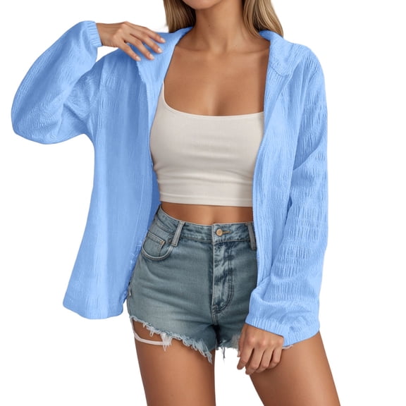 Winter clothing for women Plus Size Women's Casual Zip Up Hooded Jacket Lightweight Sun Outerwear For Everyday Wear