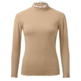 thumbnail image 1 of Winter clothing for women Winter Tops For Women Crew Neck Lined Thermal Thermal Underwear Slim Tops Long Sleeve Thermal Shirts Color Block Tops, 1 of 8