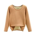 thumbnail image 1 of Winter clothing for women Women Autumn And Winter Casual Solid Color Long Sleeve Round Neck Multicolor Thickened Warm Top, 1 of 3