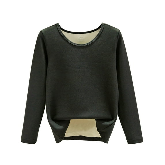Winter clothing for women Women Autumn And Winter Casual Solid Color Long Sleeve Round Neck Multicolor Thickened Warm Top