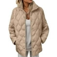 thumbnail image 1 of Winter clothing for women Plus Size Quilted Lightweight Jacket Loose Fit Long Coat With Buttons And Pockets For Autumn Winter Season Comfortable Warm Outerwear, 1 of 6