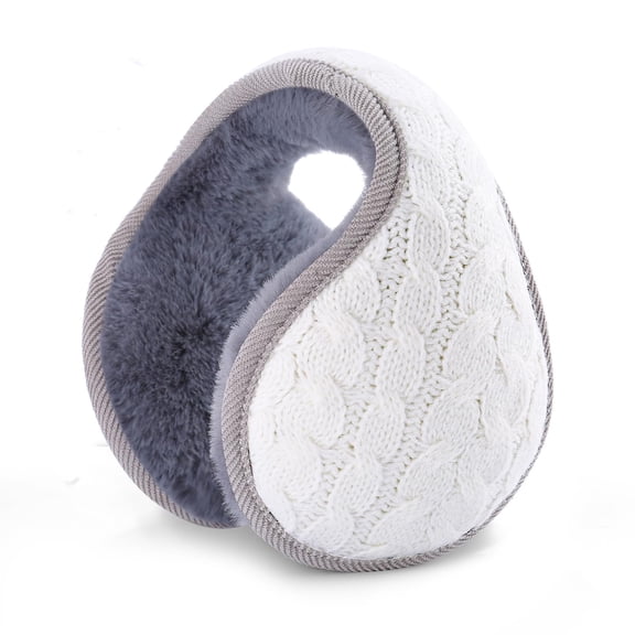 Winter earmuffs, women's knitted adjustable earmuffs, unisex earmuffs (black)