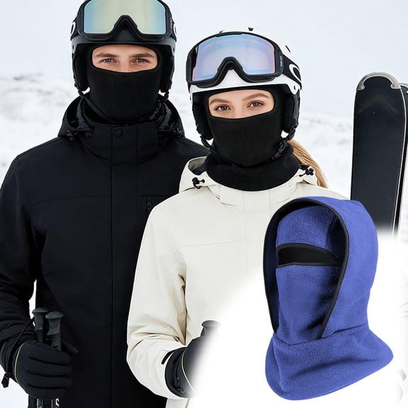 Winter face mask neck gaiter balaclava • fleece lined full coverage ski mask • breathable thermal windproof face cover for snowboarding hiking running
