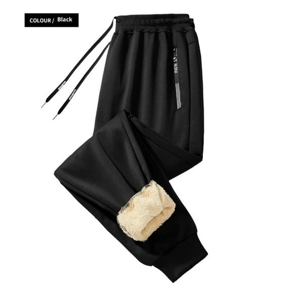 Zefortex Men's Winter Warmth-Protective Casual Pants - Black