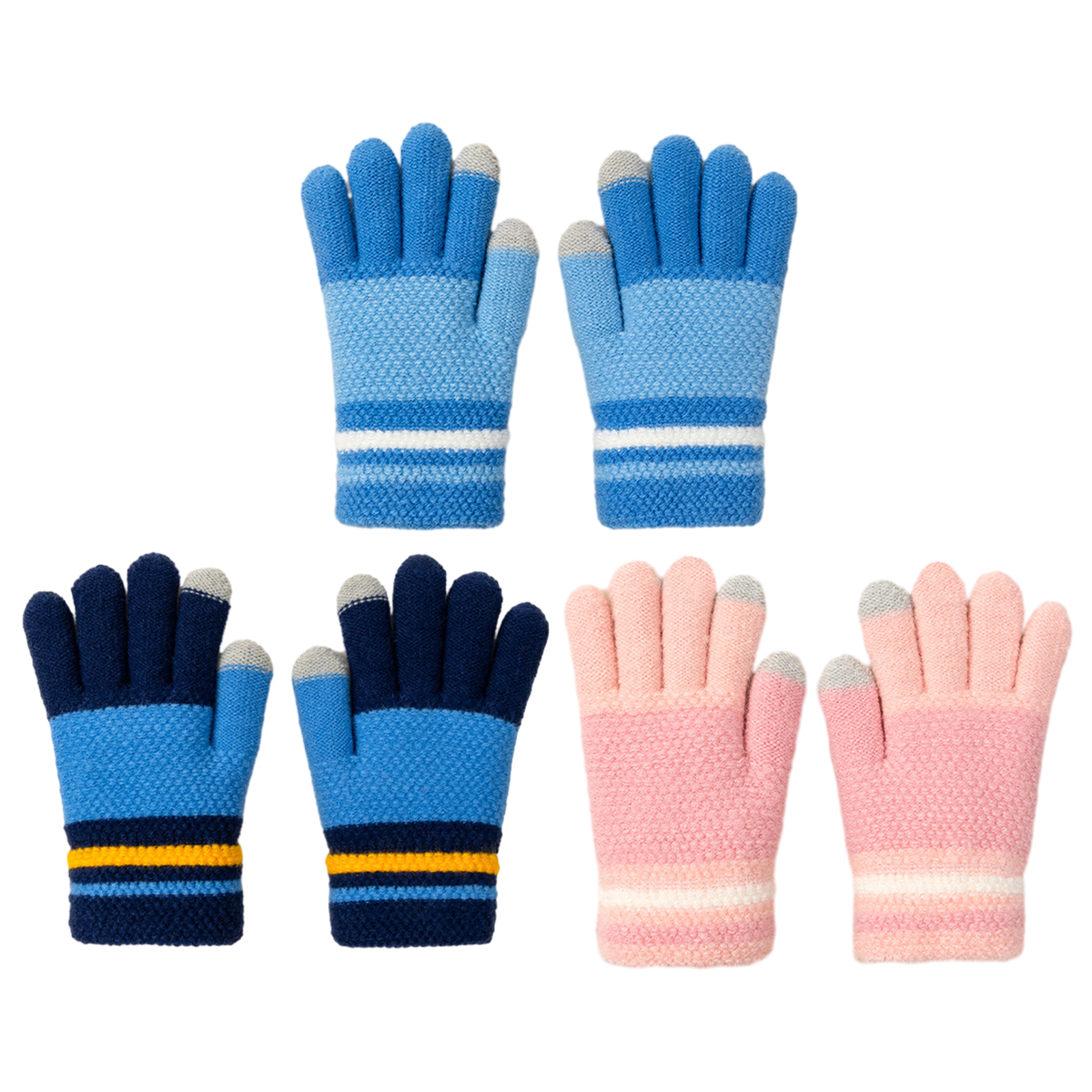 EBOOT Kids Gloves Full Fingers Knitted Gloves Warm Mitten Winter Favor For Little Boys And Girls(Bright Color,1-3 Years - View #13