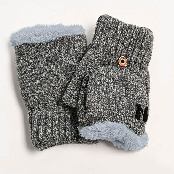 Winter half finger gloves under $5! Yrmaups Winter Half Finger Flip Gloves, Knitted Thermal Mittens with Foldable Cover, Outdoor Sports Handwear, Windproof Warm, Unisex Design, Stretchy Comfort Fit