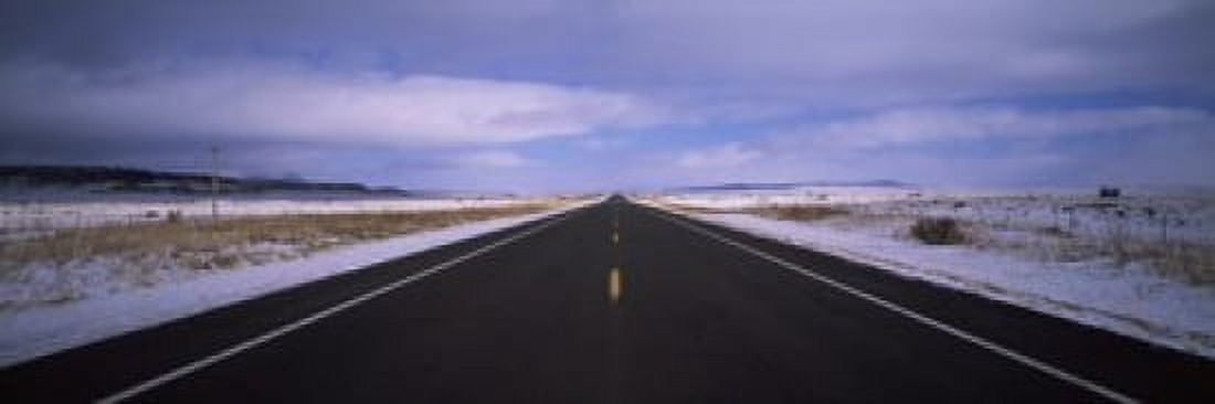 Winter highway passing through a landscape New Mexico USA Canvas Art - Panoramic Images (18 x 6)