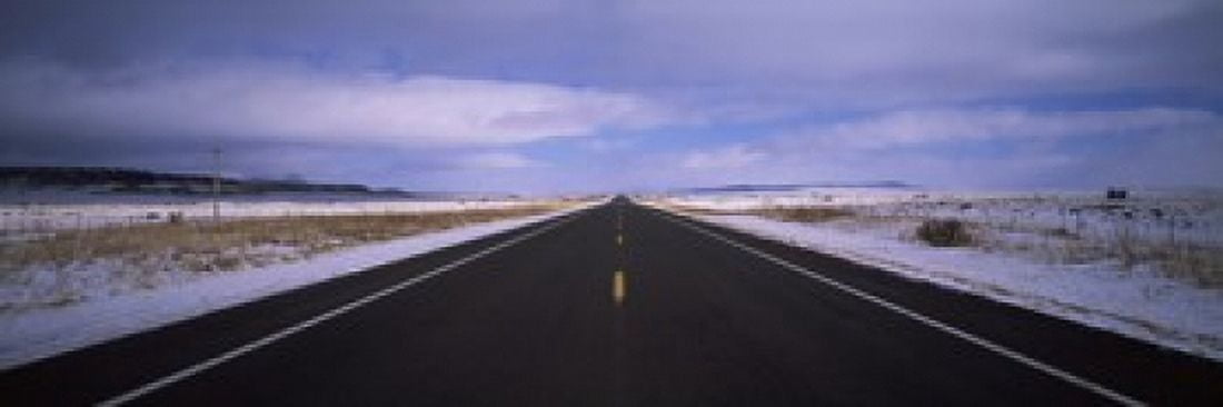 Winter highway passing through a landscape New Mexico USA Canvas Art - Panoramic Images (36 x 12)