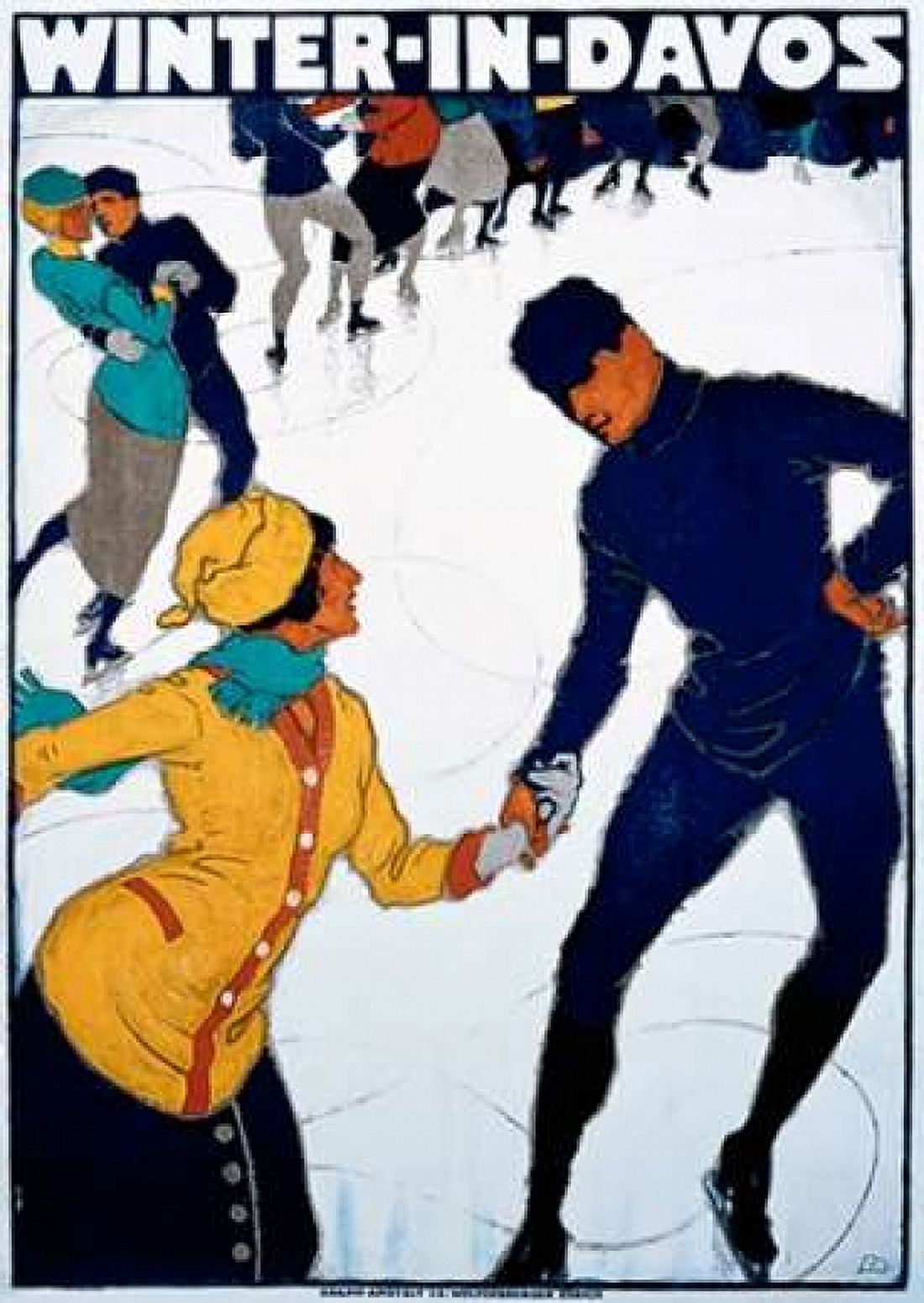Winter in Davos Canvas Art - Burkhard Mangold (20 x 28)