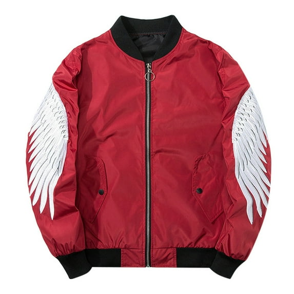 Winter jackets for Men Men's And Winter White Embroidered Jacket Fashion Flight Coat Fashion Chinese Trend Baseball Coat (thin)