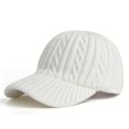 thumbnail image 1 of Winter knitted visor beanie baseball cap, 1 of 3
