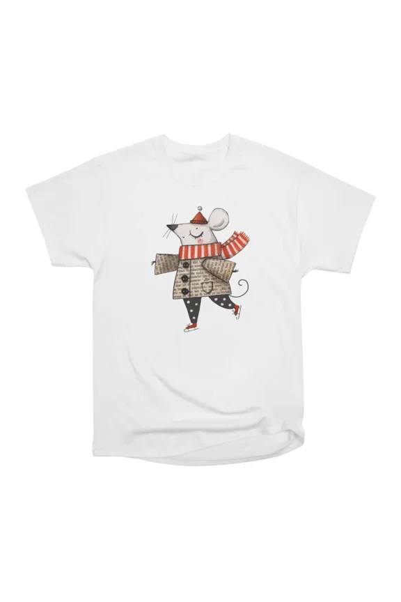 Winter mouse T-Shirt Tee Gift For Him Merch For Her Apparel For Friend