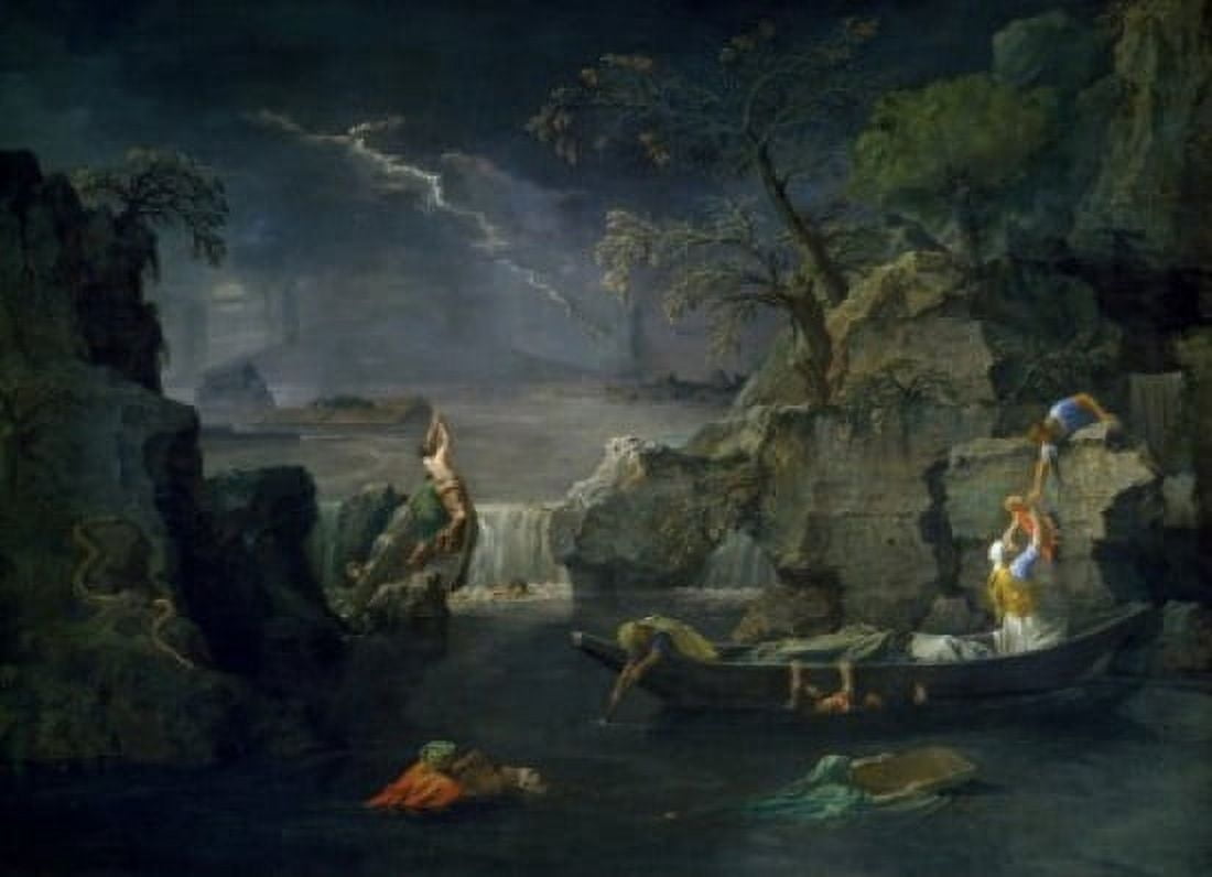 Winter or the Deluge by Nicolas Poussin c 1660 (1594-1665) Paris Musee du Louvre Canvas Art - Nicolas Poussin (18 x 24)