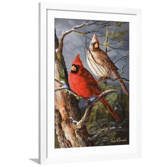 Art.com Winter's Perch 2 Giclee Print by Trevor V. Swanson, White Frame Wall Art, 32" x 44"