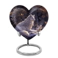 thumbnail image 1 of Winter's Whisper Little Urns For Human Ashes - Decorative Heart Urns For Human Ashes - Funeral Urns For Human Ashes - Adult Cremation Heart Urns - Human Remains Urns (Size-3inch,1pcs), 1 of 5