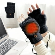 Winter savings kladzum USB Gloves Electric Heating Gloves Removable and Washable Adjustable Hand Warmer Computer Charging Treasure, Winter Work Gloves on Clearance