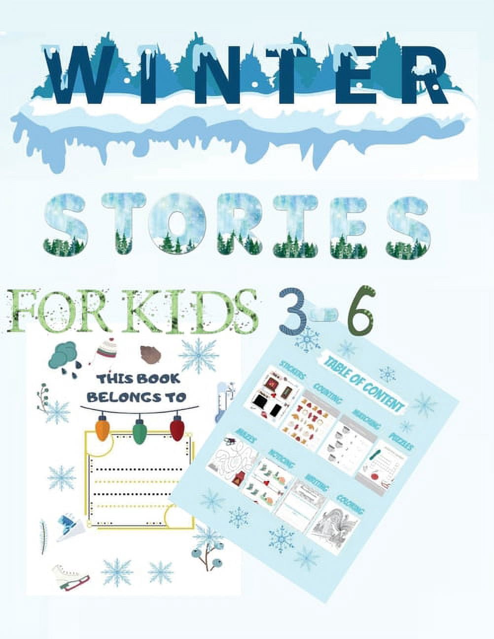 Winter stories for kids 3-6 : Entertaining &amp; fun work and activity book ...